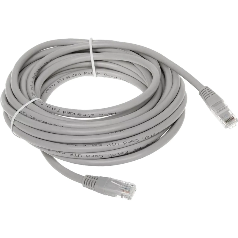 Патч-корд ExeGate FTP-RJ45-RJ45-C5e-10M-GY,cat.5e, 10м, серый <EX272305RUS