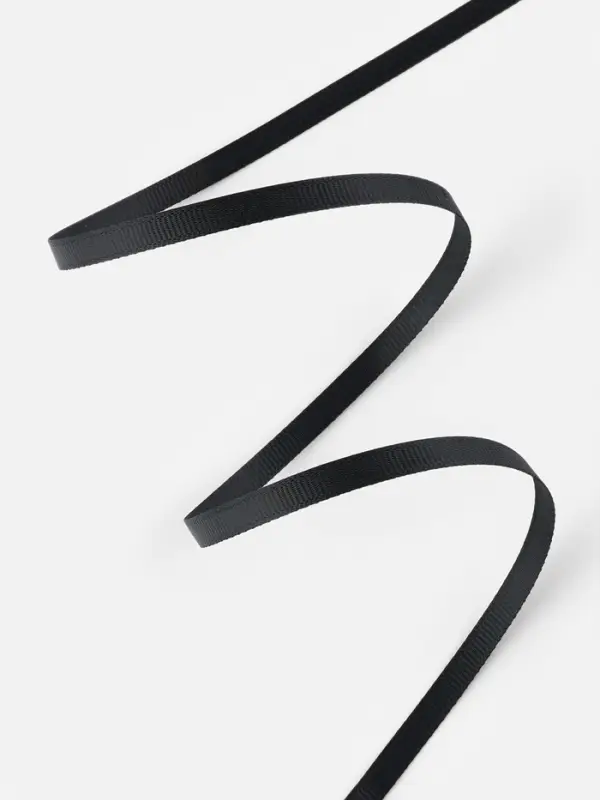 Лента репсовая, 6 мм, 23&plusmn;1 м, чёрная №39