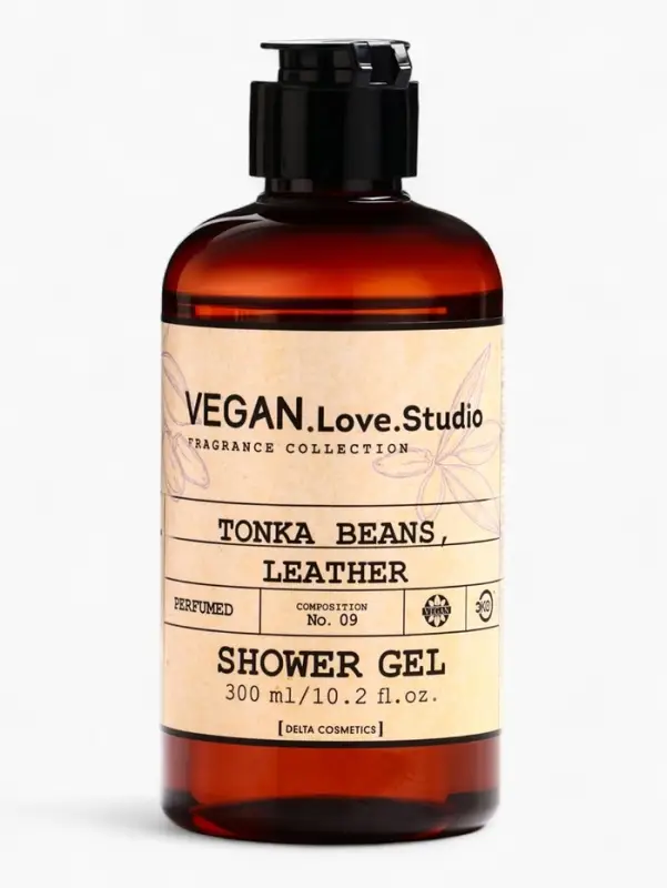 Набор женский VEGAN.Love.Studio   Набор женский VEGAN.Love.Studio  "Tonka Beans, Leather": гель для душа 300 мл + мыло для рук 300 мл