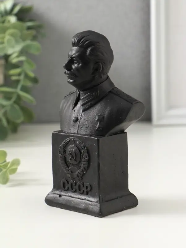 Бюст &laquo;Сталина И. В&raquo;, фигурка гипс, 12&times;6.5&times;4.5 см, графит