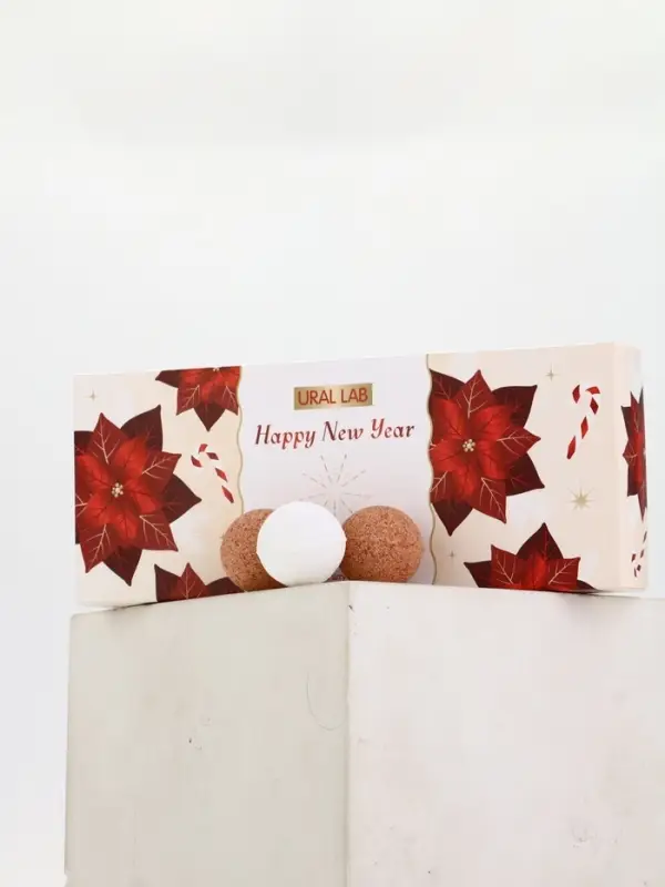 Бомбочки для ванны Happy New Year, аромат сладкая карамель, набор 12 шт х 20 г, URAL LAB Бомбочки для ванны Happy New Year, аромат сладкая карамель, набор 12 шт х 20 г, URAL LAB