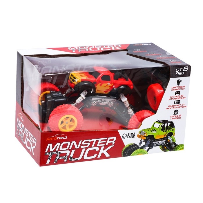 Джип радиоуправляемый «Краулер», работает от аккумулятора, цвет красный Джип радиоуправляемый «Краулер», работает от аккумулятора, цвет красный