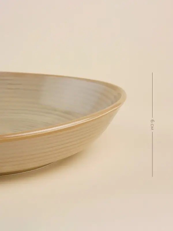 Тарелка глубокая SL Home &laquo;Песчаный бриз&raquo;, 1.3 л, 26&times;24&times;6 см, фарфор, бежевая