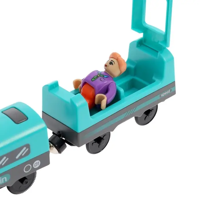 Железная дорога &laquo;Экспресс&raquo;, 66 деталей, работает от батареек, подходит для деревянных железных дорог