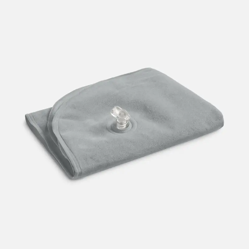 Надувная подушка под шею в чехле Sleep, темно-серая Надувная подушка под шею в чехле Sleep, темно-серая