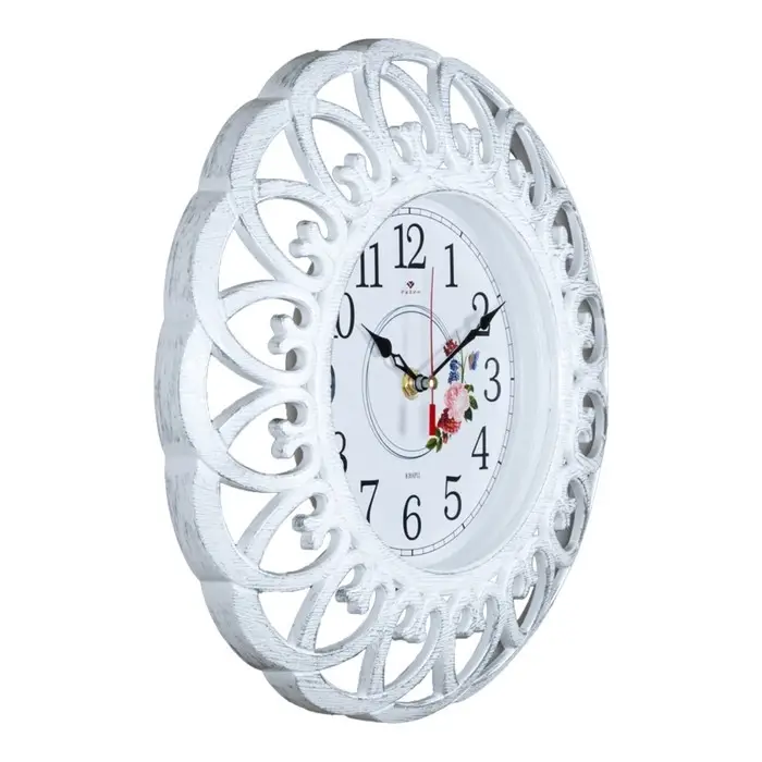 Часы настенные интерьерные &laquo;Адажио&raquo;, бесшумные, плавный ход, d=30 см, белые, от батарейки 1&times;АА
