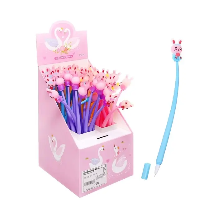 Ручка - прикол гелевая «Зайка», синий стержень, МИКС