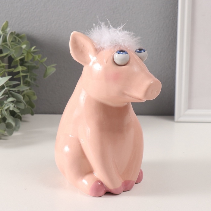 Копилка керамика Копилка керамика "Хрюша-пучеглазка" 10х13,5х17 см