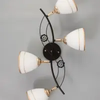 Люстра &laquo;Кира&raquo; 4&times;40 Вт Е27 черный/золото