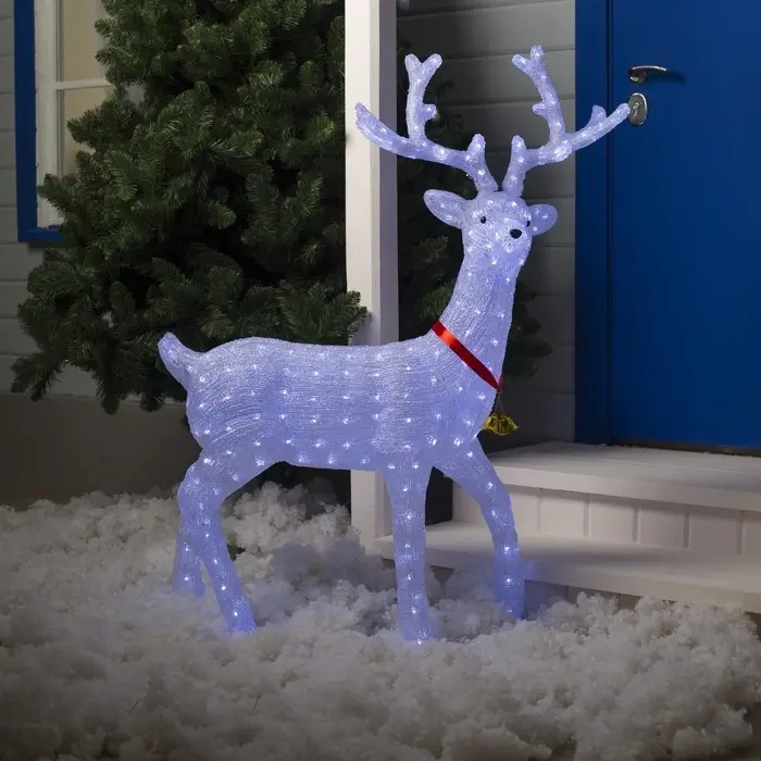 Светодиодная фигура &laquo;Олень на прогулке&raquo; 100&times;130&times;30 см, акрил, 228 LED, 8 режимов, 24 В, свечение белое