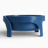 Миска, 600 мл, фигурная, с ножками, пластик, синяя