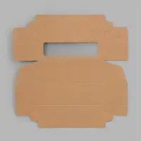 Коробка самосборная с окном, крафт, 15&times;5&times;5 см