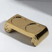 Подсвечник на 2 свечи &laquo;Греция&raquo;, d=7.5 см, золото, 22.5&times;10&times;7 см