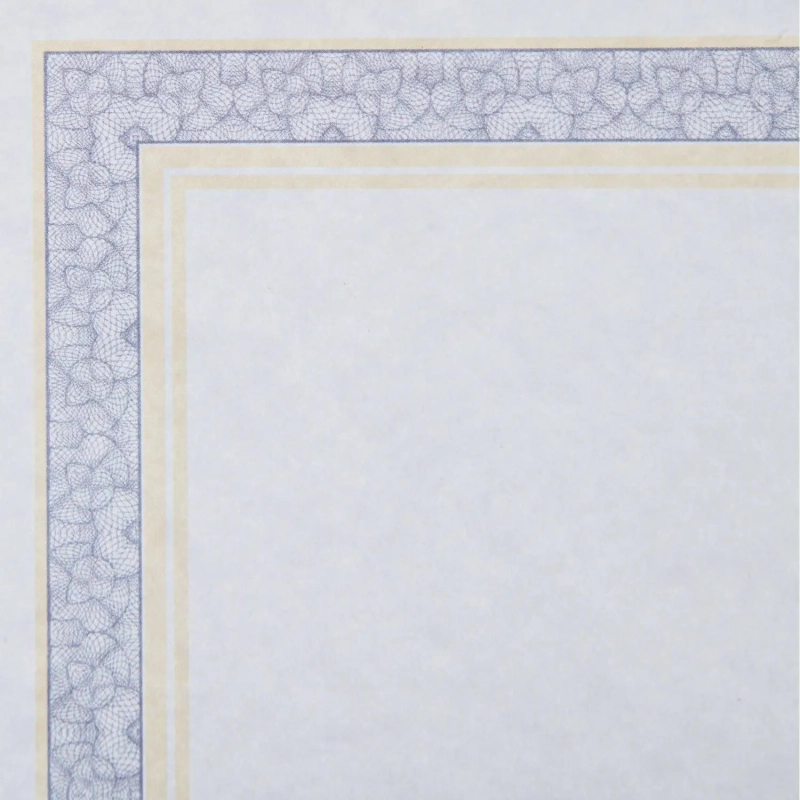 Сертификат-бумага А4 Attache двойная рамка сине-оранжевая ID8, 25шт/уп