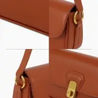 Сумка женская багет TEXTURA на молнии, 21&times;6&times;11 см, коричневая