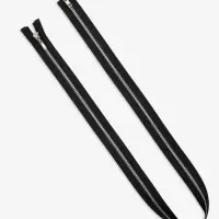 Молния металлическая, №5, 2 замка, разъёмная, замки автомат, 100 см, чёрная