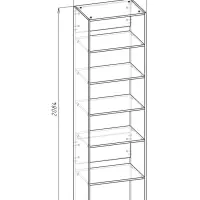 Комплект модульной гардеробной системы «Модус», 2800×2080×510 мм, цвет белый Комплект модульной гардеробной системы «Модус», 2800×2080×510 мм, цвет белый