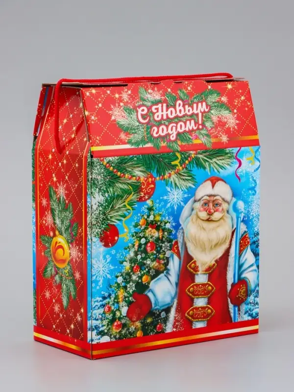 Коробка Новогодняя подарочная Коробка Новогодняя подарочная "Кремль" 20 х 26 х 10,5 см