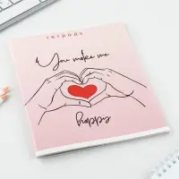 Тетрадь в клетку, 48 л., А5, на скрепке, блок №2 «Нежность» МИКС