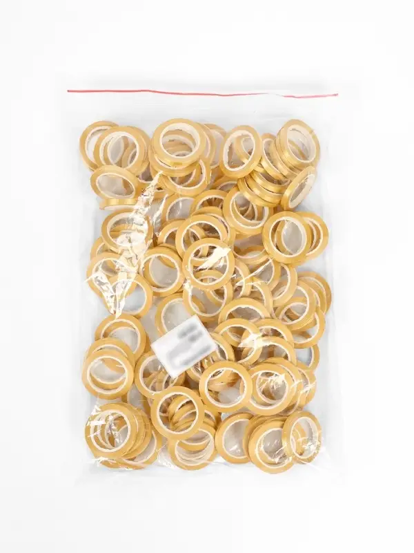 Лента  декоративная, 4 мм&times; 4 м, цвет золотой, набор 100 штук