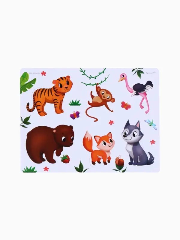 Игрушки - стикеры для купания в ванне &laquo;Зоопарк&raquo;, EVA, набор 12 шт.