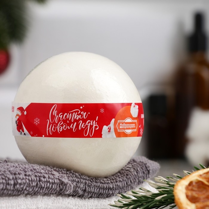 Бомбочка для ванны из персидской соли Бомбочка для ванны из персидской соли "Счастья в новом году" масло апельсина,140гр