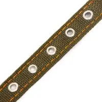 Ошейник брезентовый двухслойный, 50&times;2 см, ОШ 25-35 см, хаки
