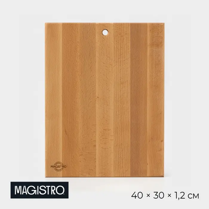 Доска разделочная Magistro, 40&times;30&times;1.2 см, дерево дуб