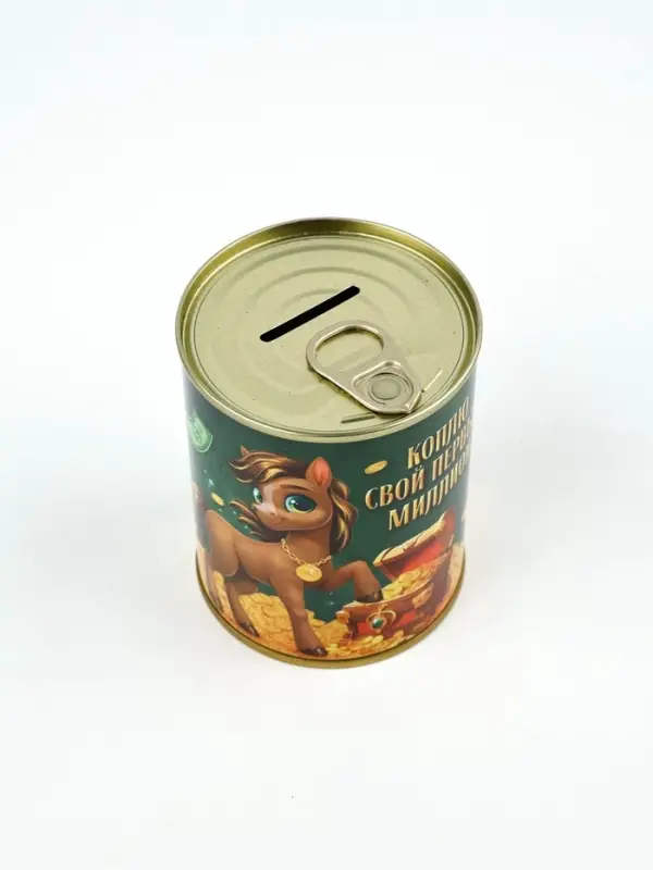 Копилка-банка металл «Первый миллион», 7.5×9.5 см