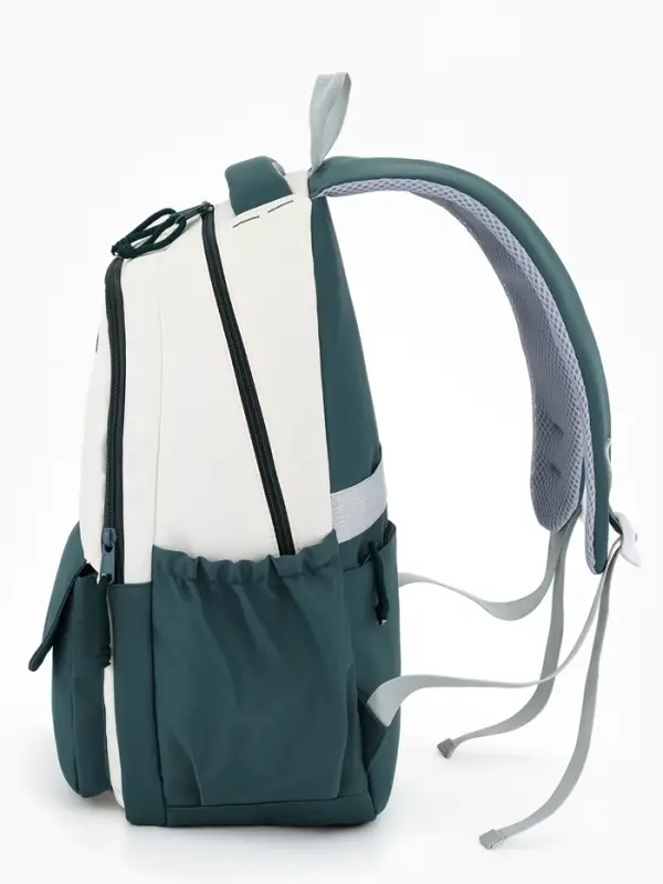 Рюкзак школьный, с кошельком, для девочки, 32&times;14&times;46 см, зелёный