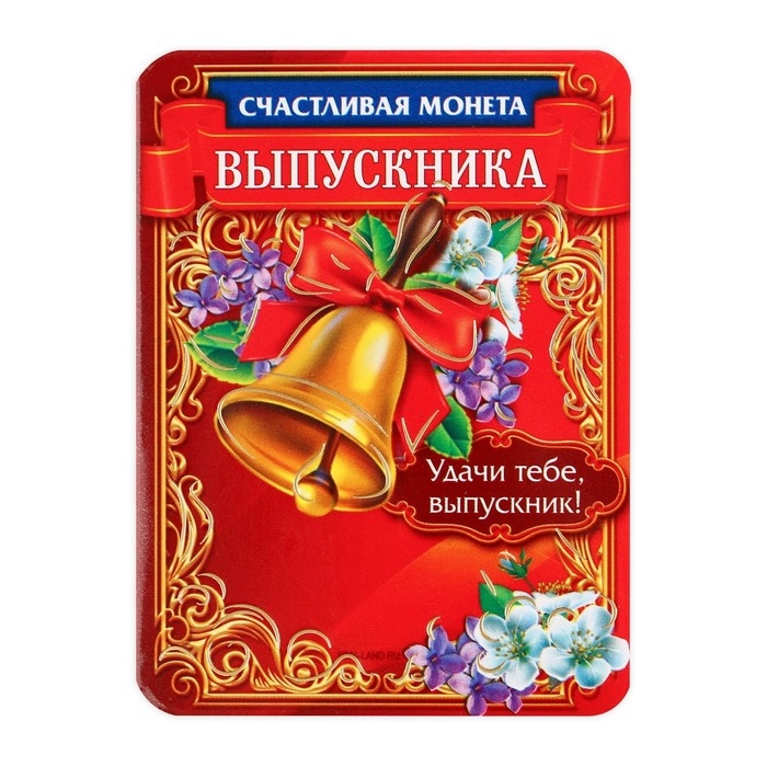 Монета сувенирная на Выпускной «На счастье», металл, d = 2,5 см