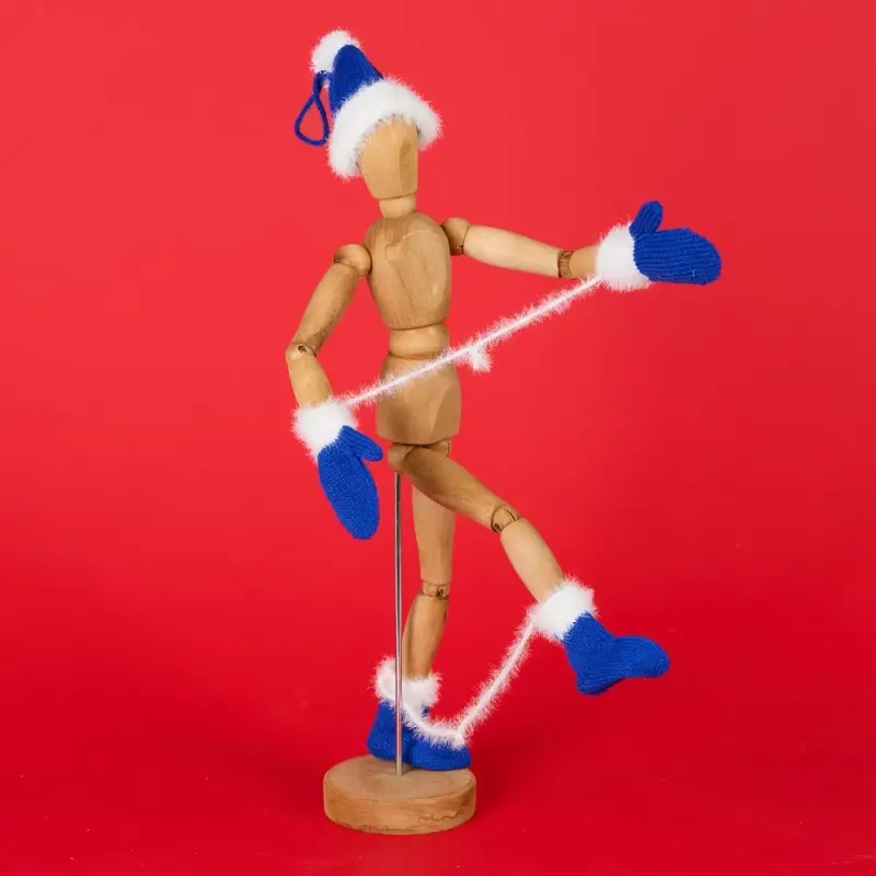 Подвеска на елку «Вьюшка», носочки, синяя