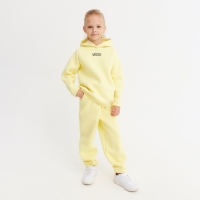 Костюм детский (худи, брюки) MINAKU: Basic Line KIDS, oversize, цвет жёлтый, рост 158