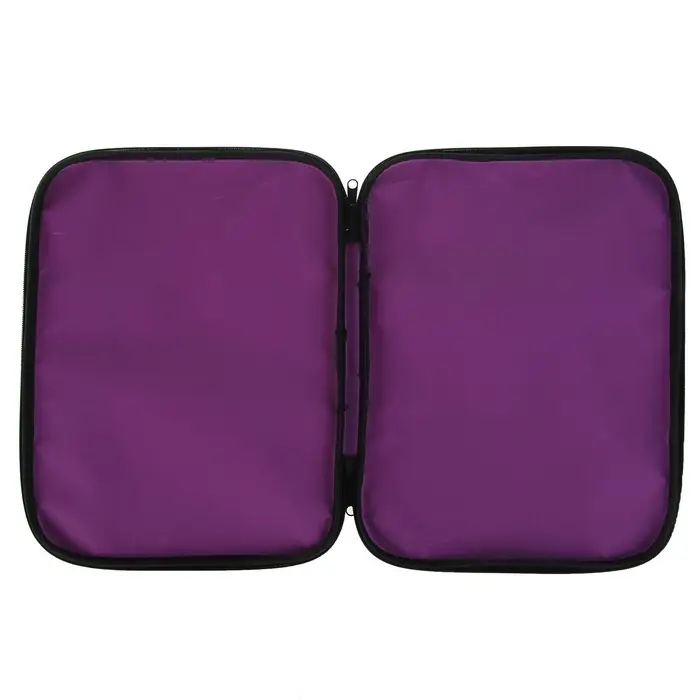 Папка с ручками текстильная А4, 350&times;270&times;20 мм, Calligrata &laquo;Офис&raquo;, нейлон 600D, двуцветный кант, фиолетовая