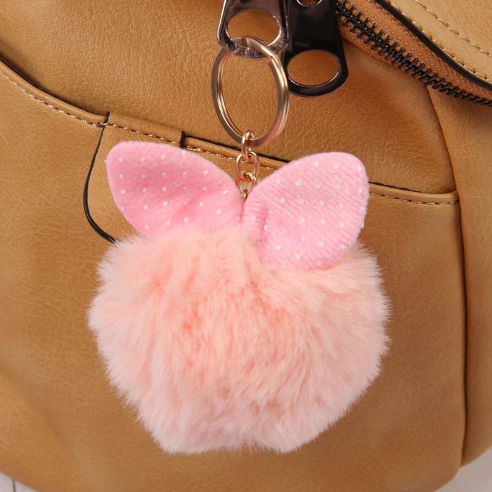 Пушистик на кольце Пушистик на кольце "Шарик с ушками" МИКС 8х8 см