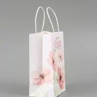 Пакет подарочный &laquo;Сердце&raquo;, цветы, 12 х 21 х 9 см