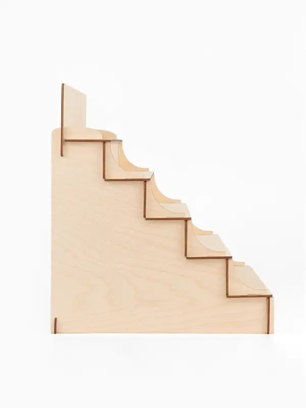 Горка 5 ступенек 37.5&times;26&times;30 см, толщина 3 мм, бежевая