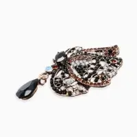 Брошь &laquo;Бабочка&raquo;, винтаж, коричневая в чернёном золоте