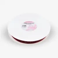 Лента бархатная, с золотым люрексом, 20 мм, 18&plusmn;1 м, бордовая №46