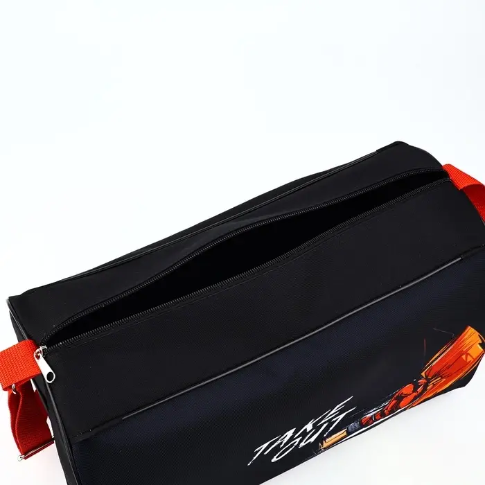 Сумка спортивная для мальчика Take out на молнии, наружный карман, чёрная