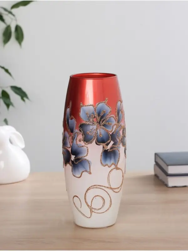 Ваза для цветов &laquo;Цветочные узоры&raquo;, d=7.5 см, 11&times;26 см, стекло