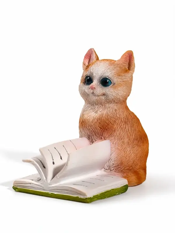 Фигурка &laquo;Котёнок листает книгу&raquo;, 10&times;7.2&times;10.5 см