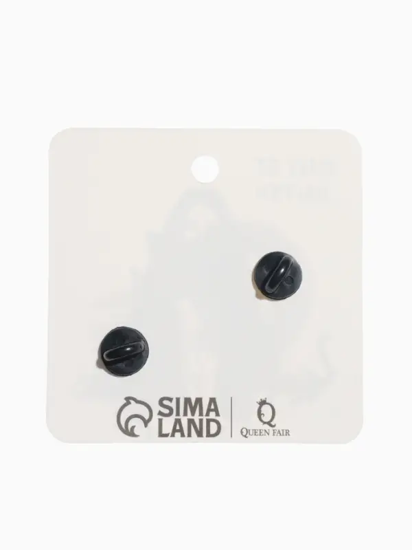 Набор значков (2 шт.) &laquo;Коты на Луне&raquo;, цветной в золоте