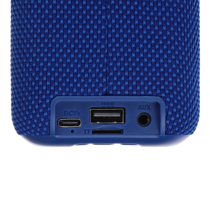 Портативная колонка F68, 5 Вт, 600 мАч, подсветка. micro SD, синяя