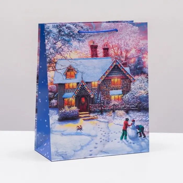 Пакет подарочный Пакет подарочный "Предновогодний вечер", 26 х 32 х 12 см