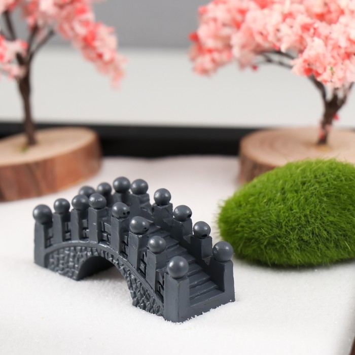 Сад камней Дзен  Сад камней Дзен "Будда в камнях и мостик" белый песок 1,5х21,5х17,5 см