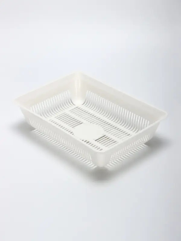 Туалет глубокий с сеткой 36&times;25&times;9 см, белый/серый