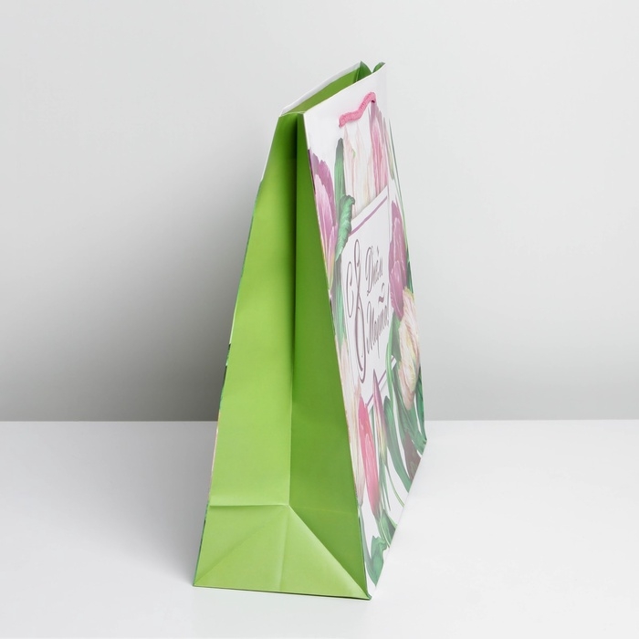 Пакет подарочный ламинированный горизонтальный, упаковка, «С днём 8 марта», L 28 х 38 х 9 см Пакет подарочный ламинированный горизонтальный, упаковка, «С днём 8 марта», L 28 х 38 х 9 см