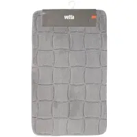 Коврик для ванной тм VETTA Рикард, вельвет, губка 0,8 см, полиэстер, 50х80 см, графит