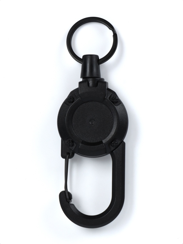 Брелок-ретрактор туристический, черный Брелок-ретрактор туристический, черный